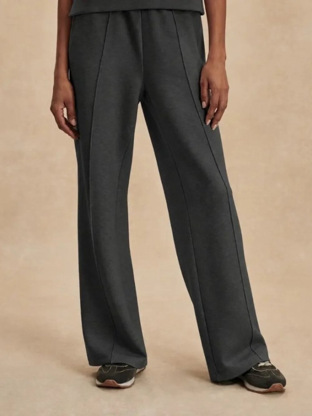 Varley The Wide Leg Pants olive Pull On Athleisure Comfy Loungewear Size L